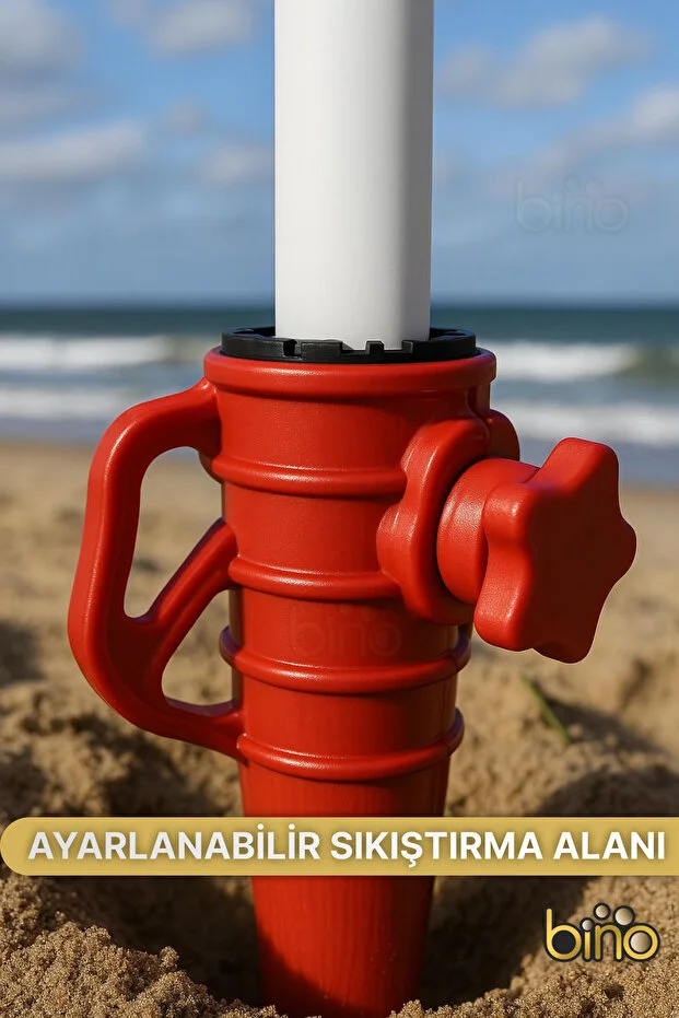 Ayarlanabilir Şemsiye Kazığı Plaj Bahçe Kamp İçin Kolay Sabitleme Aparatı Dayanıklı Modern Tasarım